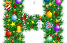 Letter H - Christbaumdekoration - Alphabet: Stock-Vektorgrafik within Christmas Alphabet Letter H
