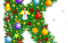 Letter K Christmas Tree Decoration Alphabet Stock Vector (Royalty inside Christmas Alphabet Letter K