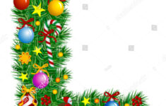 Letter L Christmas Tree Decoration Alphabet Stock Vector (Royalty within Christmas Alphabet Letter L