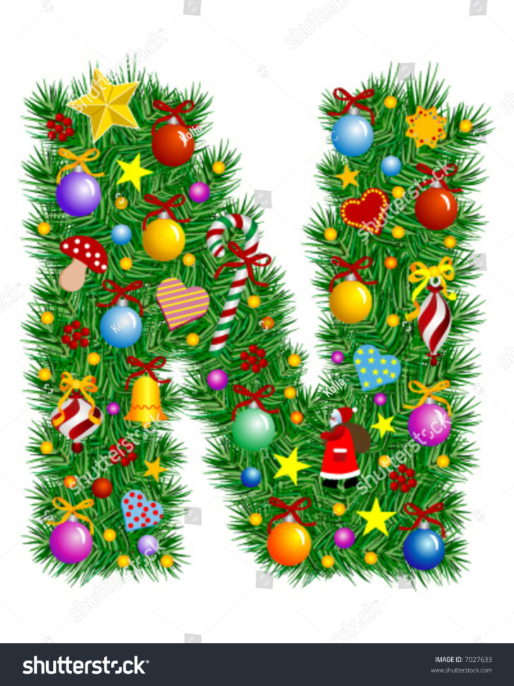 Christmas Alphabet Letter N