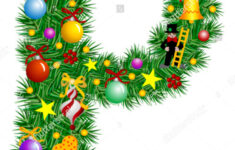 Letter P Christmas Tree Decoration Part Stock Vector (Royalty Free with regard to Christmas Alphabet Letter P