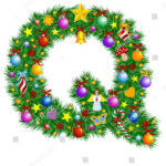 Letter Q Christmas Tree Decoration Alphabet Stock Vector (Royalty In Christmas Alphabet Letter Q