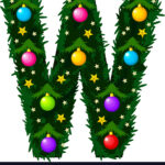 Letter W Font In The Form Of A Christmas Tree Vector Image Inside Christmas Alphabet Letter W