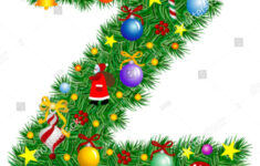 Letter Z Christmas Tree Decoration Alphabet Stock Vector (Royalty throughout Christmas Alphabet Letter Z