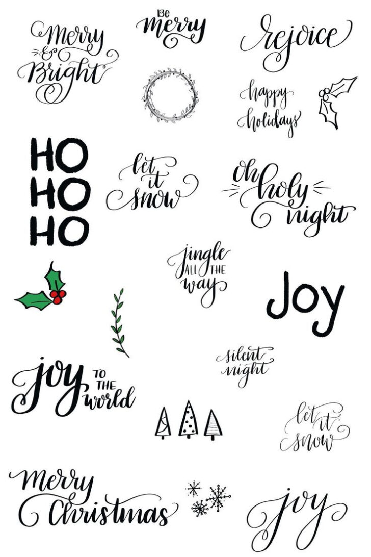 Christmas Calligraphy Alphabet