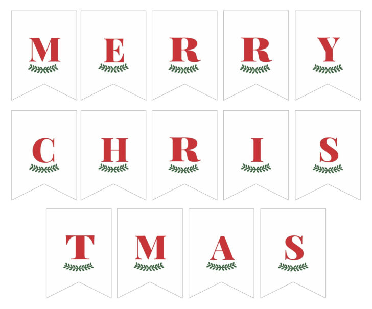 Alphabet Merry Christmas Letters Printable