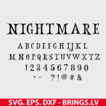 Nightmare Before Christmas Font Svg, Halloween Font Svg, Dxf Regarding Nightmare Before Christmas Alphabet