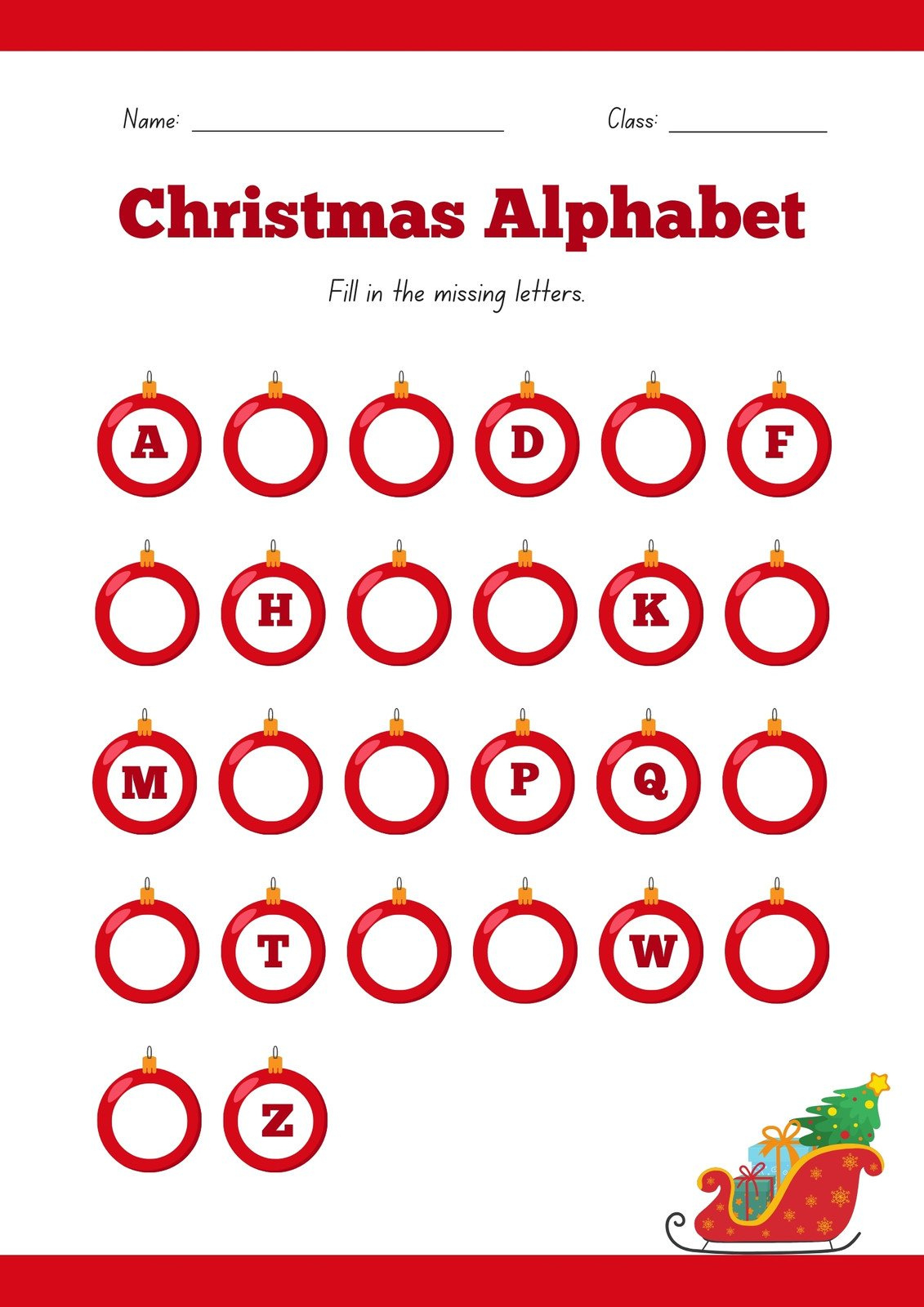 Page 8 - Free, Editable Christmas Worksheet Templates | Canva pertaining to Christmas Alphabet Worksheets