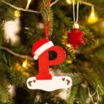 Pdqouc Letter Christmas Decorations Letter Personalized Ornaments Intended For Alphabet Christmas Decorations