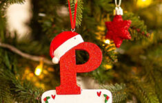 Pdqouc Letter Christmas Decorations Letter Personalized Ornaments intended for Alphabet Christmas Decorations