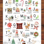 Printable Christmas Art, Christmas Abc'S, A Z Christmas Words In Christmas Words Alphabet