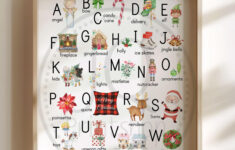 Printable Christmas Art, Christmas Abc'S, A-Z Christmas Words with regard to Christmas Alphabet A-Z
