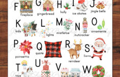 Printable Christmas Art, Christmas Abc'S, A-Z Christmas Words within Alphabetical Christmas Words