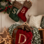 Red Christmas Alphabet Stocking (51Cm X 32Cm)   Matalan Within Alphabet Christmas Stockings