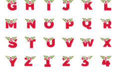 Set Of Letters And Numbers Decorated With Mistletoe. Christmas inside Christmas Alphabet Clipart