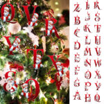 Sksloeg Christmas Acrylic 26 Letters Decorations, Christmas In Alphabet Letters For Christmas Tree