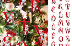Sksloeg Christmas Acrylic 26 Letters Decorations, Christmas with regard to Christmas Ornament Alphabet Letters