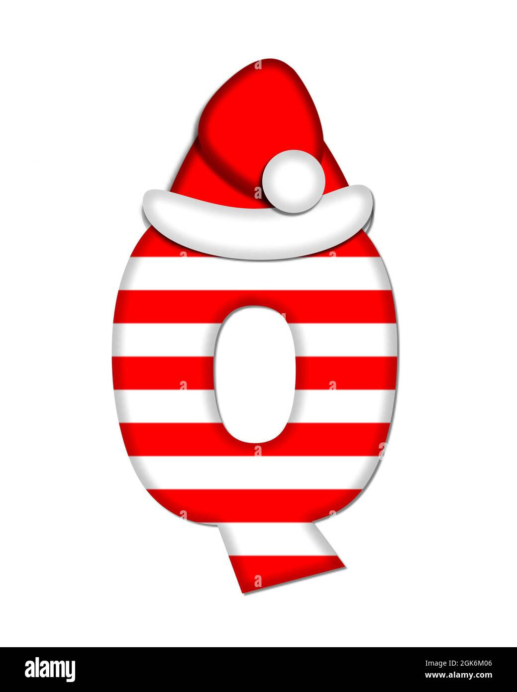 The Letter Q, In The Alphabet Set &amp;quot;Christmas Candy Cane,&amp;quot; Is Red in Christmas Alphabet Letter Q