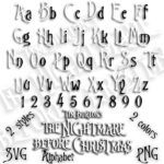 Tim Burtons The Nightmare From Christmas Alphabet Schrift For Nightmare Before Christmas Alphabet