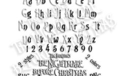 Tim Burtons The Nightmare From Christmas Alphabet Schrift for Nightmare Before Christmas Alphabet