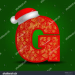 Vector Alphabet Letter G Christmas Hat Stock Vector (Royalty Free In Christmas Alphabet Letter G