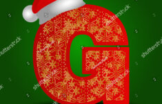 Vector Alphabet Letter G Christmas Hat Stock Vector (Royalty Free in Christmas Alphabet Letter G