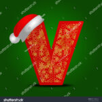 Vector Alphabet Letter V Christmas Hat Stock Vector (Royalty Free Pertaining To Christmas Alphabet Letter V