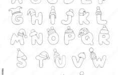 Vector Letters Of The English Alphabet A-Z In Winter Christmas pertaining to Christmas Alphabet A-Z