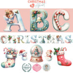 Weihnachten Alphabet Clipart, Weihnachten Png Buchstabe With Regard To Christmas Alphabet Clipart