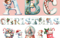Weihnachten Alphabet Clipart, Weihnachten Png Buchstabe with regard to Christmas Alphabet Clipart