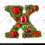 Weihnachts Alphabet Brief X   Lizenzfreies Bild #25940981 For Christmas Alphabet Letter X