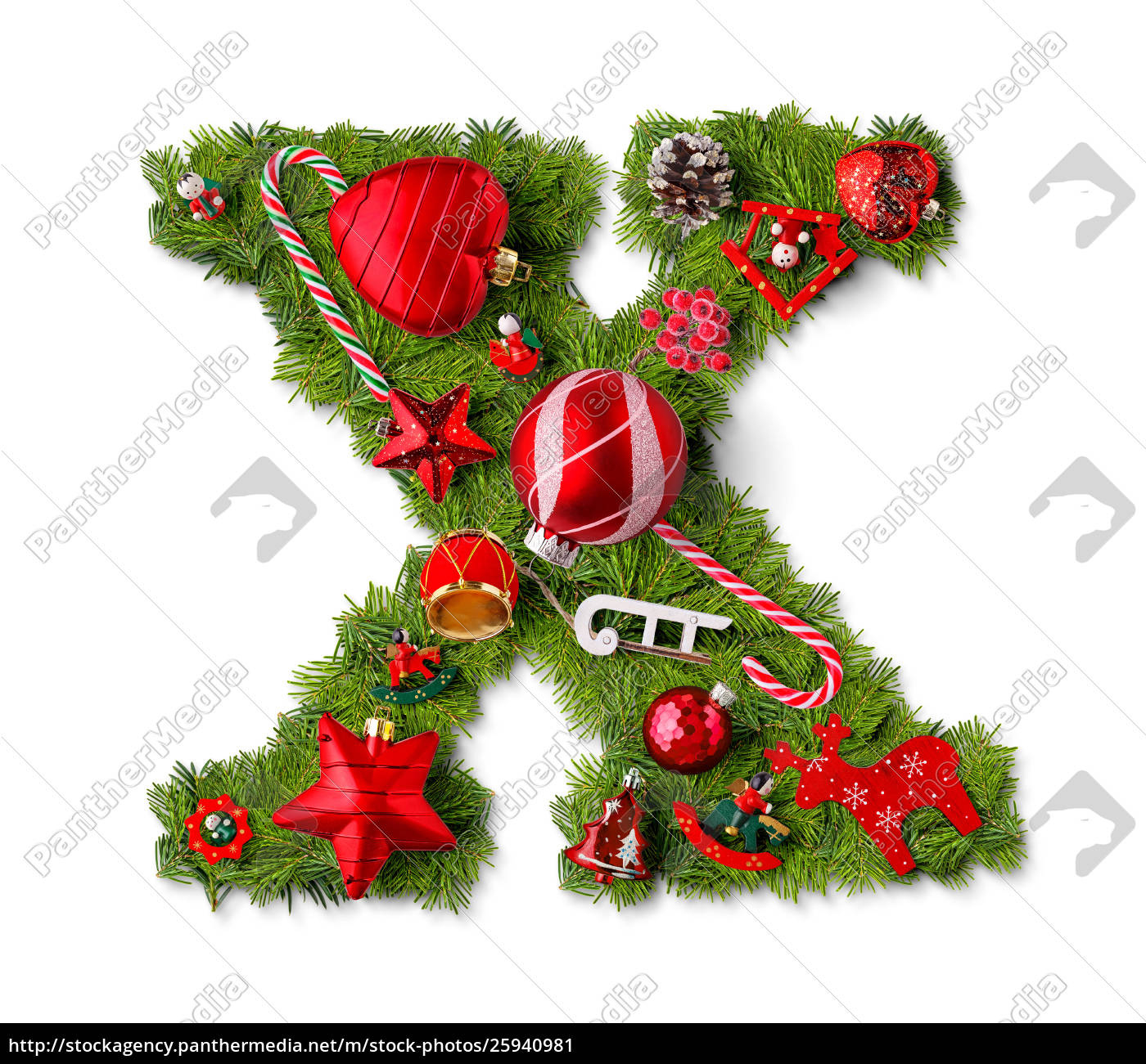 Weihnachts-Alphabet-Brief X - Lizenzfreies Bild #25940981 for Christmas Alphabet Letter X