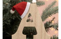 Wooden Hanging Christmas Letter A 9Cm | Hobbycraft with regard to Alphabet Letters For Christmas Tree