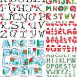 Xmas Alphabet Templates Vector – Free Download | Vectorpicfree Inside Free Christmas Alphabet Letters