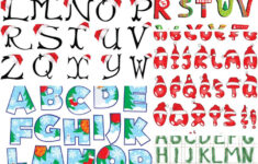 Xmas Alphabet Templates Vector – Free Download | Vectorpicfree inside Free Christmas Alphabet Letters